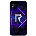 MRCİLETİSİMmrc-164399 Dark Neon Yaprak R Harfi Kılıf Kapak Hayalet Ekran Yandan Gözükmez Samsung Galaxy A10 ile uyumlu