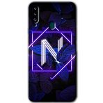 MRCİLETİSİMmrc-167133 Dark Neon Yaprak N Harfi Kılıf Kapak Hayalet Ekran Yandan Gözükmez Samsung Galaxy A20s ile uyumlu