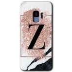 MRCİLETİSİMmrc-16837 Pembe Mermer Desenli Z Harfi Kılıf HD Desen Baskılı Arka Kapak Samsung Galaxy S9 ile uyumlu