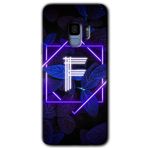 MRCİLETİSİMmrc-16972 Dark Neon Yaprak F Harfi Kılıf HD Desen Baskılı Arka Kapak Samsung Galaxy S9 ile uyumlu