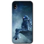MRCİLETİSİMmrc-18732 Astronot Yalnızlığı Kılıf Baskılı Kapak Tam Ekran Koruyucu Samsung Galaxy A10 ile uyumlu
