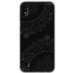MRCİLETİSİMmrc-18804 Siyah Mandala Kılıf Baskılı Kapak Tam Ekran Koruyucu Samsung Galaxy A10 ile uyumlu