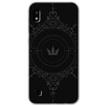 MRCİLETİSİMmrc-18805 Siyah Mandala 1 Kılıf Baskılı Kapak Tam Ekran Koruyucu Samsung Galaxy A10 ile uyumlu