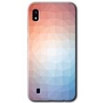 MRCİLETİSİMmrc-18933 Polygon Graident 3 Kılıf Baskılı Kapak Tam Ekran Koruyucu Samsung Galaxy A10 ile uyumlu