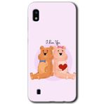 MRCİLETİSİMmrc-18948 Sevgili Ayıcık Kılıf Baskılı Kapak Tam Ekran Koruyucu Samsung Galaxy A10 ile uyumlu