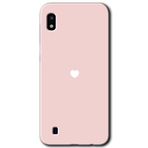 MRCİLETİSİMmrc-18983 Sade Kalp Kılıf Baskılı Kapak Tam Ekran Koruyucu Samsung Galaxy A10 ile uyumlu