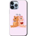 MRCİLETİSİMmrc-189999 Sevgili Ayıcık Kılıf Baskılı Kapak Tam Kaplayan Mat Seramik iPhone 13 Pro Max ile uyumlu