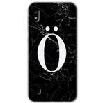MRCİLETİSİMmrc-19099 Siyah Mermer Desenli Ö Harfi Kılıf Baskılı Kapak Tam Ekran Koruyucu Samsung Galaxy A10 ile uyumlu