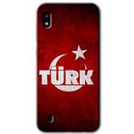 MRCİLETİSİMmrc-19124 Ayyıldız Türk Kılıf Baskılı Kapak Tam Ekran Koruyucu Samsung Galaxy A10 ile uyumlu