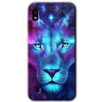 MRCİLETİSİMmrc-19231 Neon Lion Kılıf Baskılı Kapak Tam Ekran Koruyucu Samsung Galaxy A10 ile uyumlu