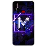 MRCİLETİSİMmrc-19731 Dark Neon Yaprak M Harfi Kılıf Baskılı Kapak Tam Ekran Koruyucu Samsung Galaxy A10s ile uyumlu