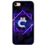 MRCİLETİSİMmrc-198485 Dark Neon Yaprak Ö Harfi Kılıf Baskılı Kapak Tam Kaplayan Mat Seramik iPhone SE 2020 ile uyumlu