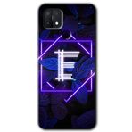 MRCİLETİSİMmrc-201772 Dark Neon Yaprak E Harfi Kılıf Baskılı Kapak Tam Kaplayan Mat Seramik Oppo A15 ile uyumlu