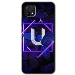 MRCİLETİSİMmrc-202353 Dark Neon Yaprak U Harfi Kılıf Baskılı Kapak Tam Kaplayan Mat Seramik Oppo A15s ile uyumlu