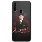 MRCİLETİSİMmrc-203399 Kemal Atatürk Kılıf Baskılı Kapak Tam Kaplayan Mat Seramik Oppo A31 ile uyumlu