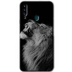 MRCİLETİSİMmrc-21390 Lion Kılıf Baskılı Kapak Tam Ekran Koruyucu Samsung Galaxy A20s ile uyumlu