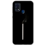 MRCİLETİSİMmrc-33542 Sönmüş Kibrit Kılıf Baskılı Kapak Tam Ekran Koruyucu Samsung Galaxy M31 ile uyumlu