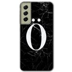 MRCİLETİSİMmrc-37799 Siyah Mermer Desenli Ö Harfi Kılıf Baskılı Kapak Tam Ekran Koruyucu Samsung Galaxy S21 FE ile uyumlu