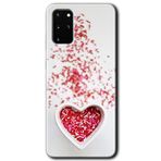 MRCİLETİSİMmrc-3841 Kalpli Şekerleme Kılıf HD Desen Baskılı Arka Kapak Samsung Galaxy S20 Plus ile uyumlu