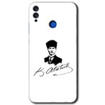 MRCİLETİSİMmrc-46097 Kemal Atatürk İmza Kılıf HD Desen Baskılı Arka Kapak Honor 8x ile uyumlu