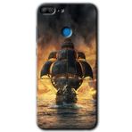 MRCİLETİSİMmrc-46327 Siyah İnci Kılıf HD Desen Baskılı Arka Kapak + Temperli Cam Honor 9 Lite ile uyumlu