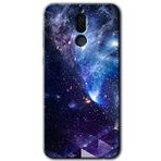 MRCİLETİSİMmrc-49510 Galaksi Kılıf HD Desen Baskılı Arka Kapak + Temperli Cam Huawei Mate 10 Lite ile uyumlu