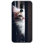 MRCİLETİSİMmrc-51117 Kedi Bakışı Kılıf HD Desen Baskılı Arka Kapak Huawei Mate 10 Lite ile uyumlu