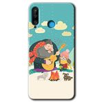 MRCİLETİSİMmrc-58121 Kış Pikniği Kılıf HD Desen Baskılı Arka Kapak Huawei P30 Lite ile uyumlu