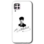 MRCİLETİSİMmrc-59297 Kemal Atatürk İmza Kılıf HD Desen Baskılı Arka Kapak Huawei P40 Lite ile uyumlu