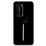 MRCİLETİSİMmrc-60492 Sönmüş Kibrit Kılıf HD Desen Baskılı Arka Kapak Huawei P40 Pro ile uyumlu