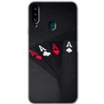 MRCİLETİSİMmrc-75388 Full As Kılıf HD Baskılı Desen Hayalet Cam Yandan Görünmez Samsung Galaxy A20s ile uyumlu