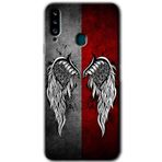 MRCİLETİSİMmrc-75423 Lucifer Kılıf HD Baskılı Desen Hayalet Cam Yandan Görünmez Samsung Galaxy A20s ile uyumlu