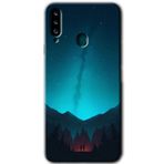 MRCİLETİSİMmrc-75435 Night Fores Mount Kılıf HD Baskılı Desen Hayalet Cam Yandan Görünmez Samsung Galaxy A20s ile uyumlu