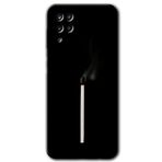 MRCİLETİSİMmrc-84693 Sönmüş Kibrit Kılıf HD Baskılı Desen Hayalet Cam Yandan Görünmez Samsung Galaxy M12 ile uyumlu