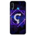 MRCİLETİSİMmrc-94520 Dark Neon Yaprak Ç Harfi Kılıf HD Baskılı Desen Hayalet Cam Yandan Görünmez Huawei P30 Lite ile uyumlu