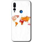 MRCİLETİSİMmrc-96519 Dünya Haritası Kılıf HD Baskılı Desen Hayalet Cam Yandan Görünmez Huawei Y9 Prime 2019 ile uyumlu