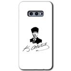 MRCİLETİSİMmrc-997 Kemal Atatürk İmza Kılıf HD Desen Baskılı Arka Kapak Samsung Galaxy S10e ile uyumlu