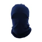 Mrey Açık Lacivert Polar Kar Maskesi Termal Kışlık Şapka Bere Boyunluk Motorcu Kask Bere Unisex Balaclava