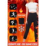 Mrmpro Termal Kışlık Kadın Siyah Thermal Içi Polarlı Şardonlu Termal Tayt