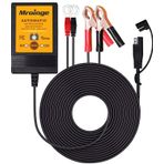 Mroinge MBC016 6V / 12V 1A Tam Otomatik Damlama Akü Şarj Cihazı/Bakım Cihazı, Otomotiv Araç Motosiklet Çim Biçme Makinesi ATV RV powersport Tekne, Mühürlü Derin Döngü AGM Jel Hücreli Kurşun Asit