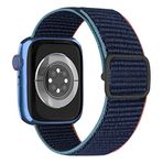 MroTech Örgülü Solo Loop Apple Watch bileklik 45 mm 44 mm 42 mm saat kayışı elastik naylon spor kayış iWatch serisi 7/6/5/4/3/2/1/SE için naylon kayış, 42 44 45 mm, lacivert