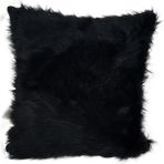 Mrs.Gugar 43x43 cm Siyah Peluş Kırlent Kılıfı