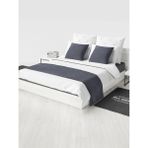Mrs.Gugar Çift Kişilik Yatak Runner ve Kırlent Kılıfı Seti Antrasit - 70 x 240 cm