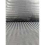 Mrs.Gugar Çizgili Saten Antrasit 2 Adet 50X70 Yastık Kılıfı - 50 x 70