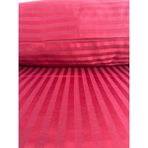 Mrs.Gugar Çizgili Saten Bordo 2 Adet 50X70 Yastık Kılıfı - 50 x 70