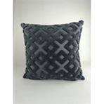 Mrs.Gugar Punch Peluş Kırlent Kılıfı Antrasit - 43 x 43 cm
