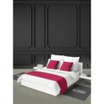 Mrs.Gugar Tek Kişilik Yatak Runner Ve Kırlent Kılıfı Seti Kırmızı - 70 x 180 cm