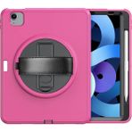 Mrs- iPad 2022 10.9 (10.nesil) Kılıf Hand Strap Tablet Kılıfı - Pembe -548484 - BELİRTİLMEMİŞ - Çok Renkli