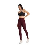 MRS.MODA Kadın Bordo Renkli Topuktan Bağlamalı Yüksek Bel Toparlayıcı Spor Tayt Bordo XL