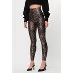 MRS.MODA Kadın Leopar Desenli Toparlayıcı Yüksek Bel Tayt leopar XL